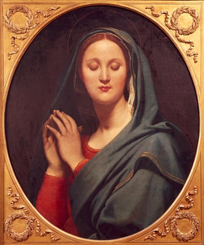 Virgin of Blue Veil by Jean Auguste Dominique Ingres by Jean Auguste Dominique Ingres
