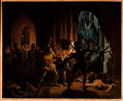 Maximilian of Bethune Escaping the Massacre of Saint Barthelemy by Jean Auguste Dubouloz