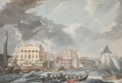 Stock Exchange in St. Petersburg by Jean Balthazard de la Traverse