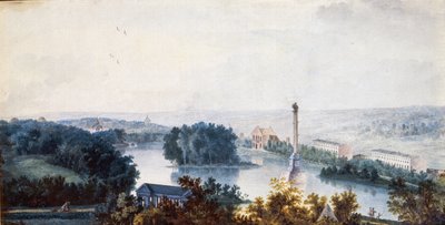 Tsarskoye Selo. The Chesme Column by Jean Balthazard de la Traverse
