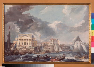 View of the Stock exchange in St Petersburg by Jean Balthazard de la Traverse