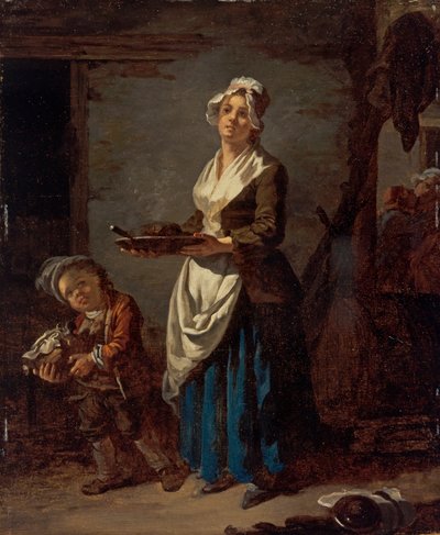 A Kitchen Maid and a Scullery Maid by Jean Baptiste (1728 1806) Charpentier