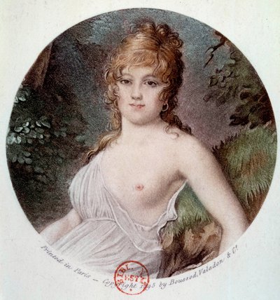 Portrait of Madame Tallian, nee Cabarrus, Princess of Caraman - Chimay, called Notre Dame de Thermidor by Jean Baptiste (after) Isabey