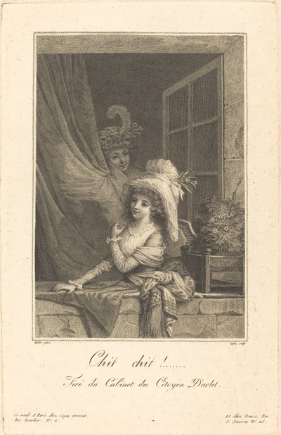 Chit Chit!, Engraved by Jacques-Louis Copia by Jean Baptiste (after) Mallet