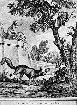 The Crow and the Fox by Jean Baptiste (after) Oudry