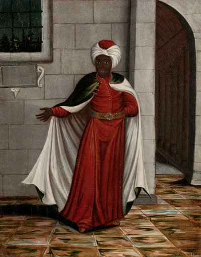 The Kislar Aghassi, Chief of the Black Eunuchs of the Sultan by Jean Baptiste (circle of) Vanmour
