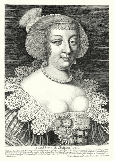 Madame de Maisonfort (engraving) by Jean Baptiste Alexandre (after) Le Blond
