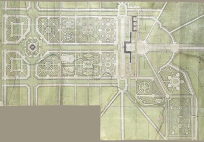 Design for the Strelna palace and park, 1717 by Jean Baptiste Alexandre Le Blond