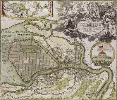 Map of Petersburg Saint Petersburg master plan by Jean Baptiste Alexandre Le Blond