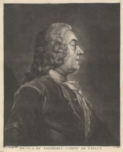 Ph. Cl. A. de Thubières, Comte de Caylus by Jean Baptiste André Gautier Dagoty