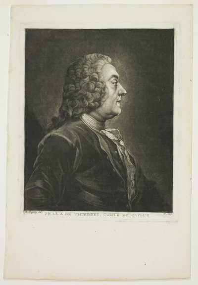 Philippe Claude Tubières, Count of Caylus by Jean Baptiste Andre Gautier D