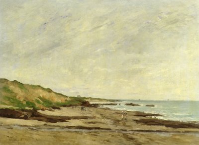 A Coastal View with Figures on a Shore, 1872 by Jean Baptiste Antoine Guillemet