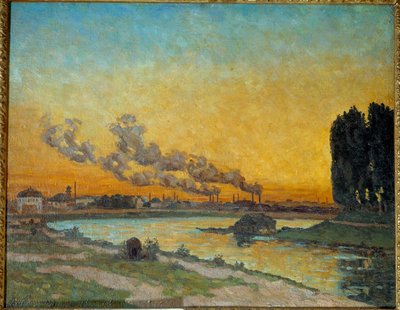 Sun Setting in Ivry by Jean Baptiste Armand Guillaumin