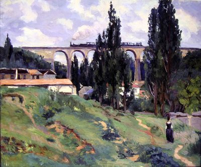 The Viaduct at Val-Fleury, Meudon (Hauts-de-Seine) by Jean Baptiste Armand Guillaumin