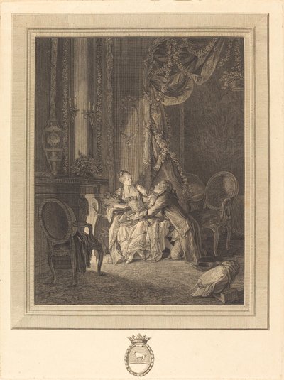 The Danger of the Tête-à-Tête by Jean Baptiste Blaise Simonet after Pierre Antoine Baudouin
