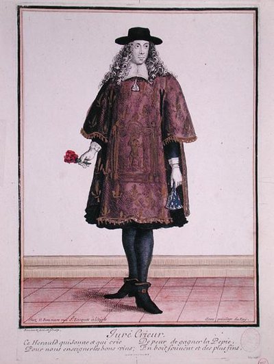 The Town Crier of Beaune, late 17th century by Jean Baptiste Bonnart