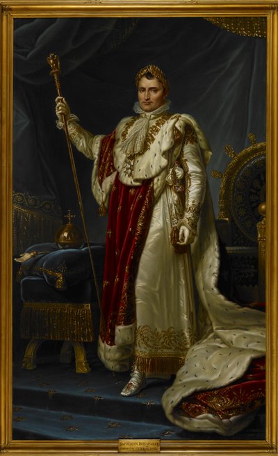 Napoleon Bonaparte in His Coronation Robe by Jean Baptiste Borely