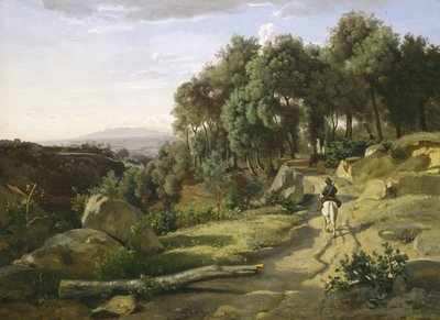 A View near Volterra by Jean Baptiste Camille Corot