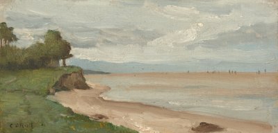Beach near Etretat by Jean Baptiste Camille Corot
