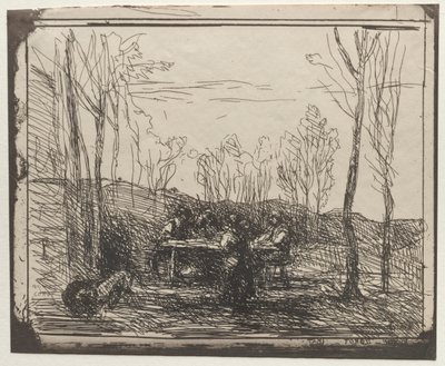 Breakfast in a Glade by Jean Baptiste Camille Corot