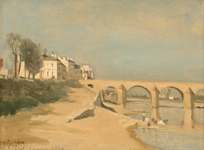Bridge on the Saône River at Mâcon, 1834 by Jean Baptiste Camille Corot
