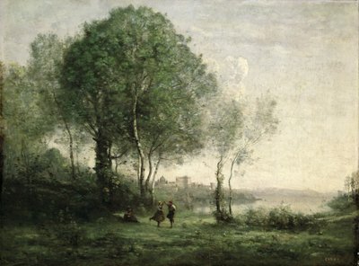 Castel Gandolfo, Dancing Tyrolean Shepherds by Jean Baptiste Camille Corot