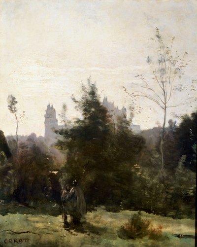 Château de Pierrefonds by Jean Baptiste Camille Corot