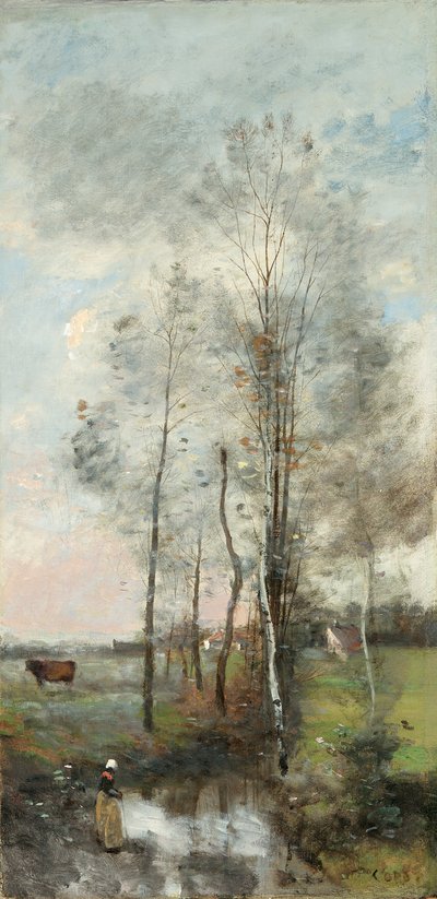 Copse of Alder and Birch by Jean Baptiste Camille Corot