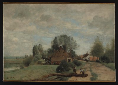 The Road to the Woodcutters, Arleux-du-Nord, 1871 by Jean Baptiste Camille Corot