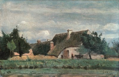 Country Scene, Woman with a Cow by Jean Baptiste Camille Corot