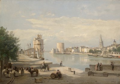 The Port of La Rochelle. 1851 by Jean Baptiste Camille Corot