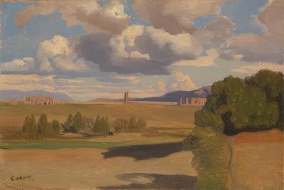 The Roman Campagna with the Aqua Claudia by Jean Baptiste Camille Corot