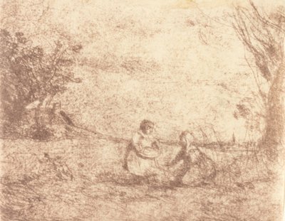 Farm Children, 1853 by Jean Baptiste Camille Corot