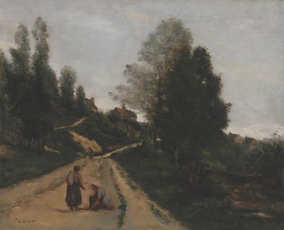 Gouvieux, Near Chantilly. Ascending Path by Jean Baptiste Camille Corot
