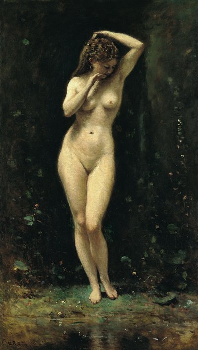 Diana Bathing (The Fountain) by Jean Baptiste Camille Corot