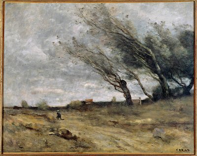 Gale by Jean Baptiste Camille Corot