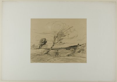 Gust of Wind by Jean Baptiste Camille Corot