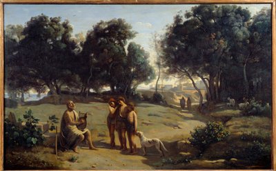 Homer and Shepherds by Jean Baptiste Camille Corot