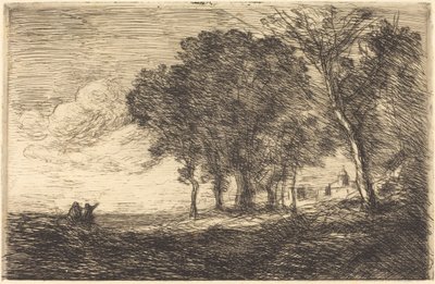 Italian Landscape by Jean Baptiste Camille Corot