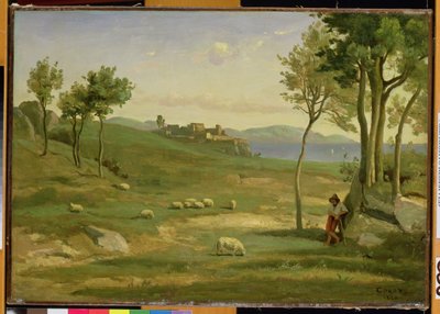 Italian Landscape by Jean Baptiste Camille Corot