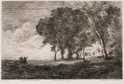 Italian Landscape by Jean Baptiste Camille Corot