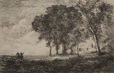 Italian Landscape by Jean Baptiste Camille Corot