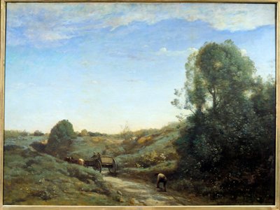 La Charrette - Souvenir of Marcoussis (near Montlhery) by Jean Baptiste Camille Corot
