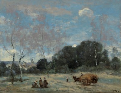 The Return of the Hay at Marcoussis by Jean Baptiste Camille Corot
