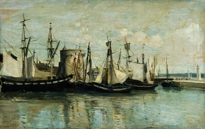 La Rochelle, entrance to dry dock by Jean Baptiste Camille Corot