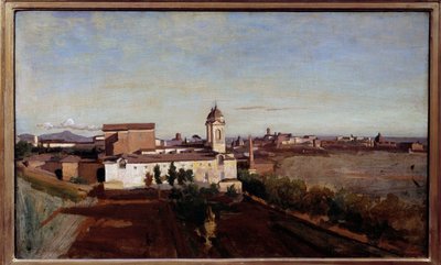 La Trinite des Monts View from Villa Medicis by Jean Baptiste Camille Corot