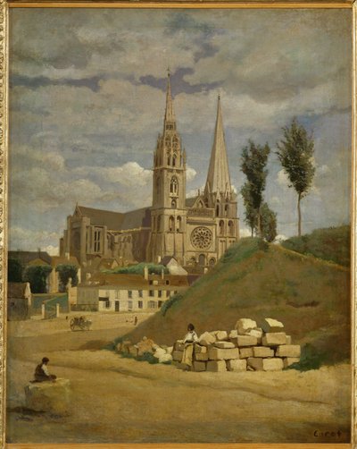 The Cathedral of Chartres by Jean Baptiste Camille Corot