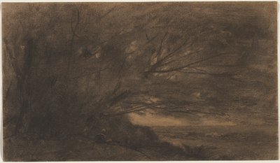 Landscape (The Large Tree) by Jean Baptiste Camille Corot