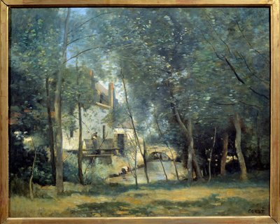 Le Moulin de Saint-Nicolas-Lez-Arras. Painting by Camille Corot (1796-1875) 1874 by Jean Baptiste Camille Corot