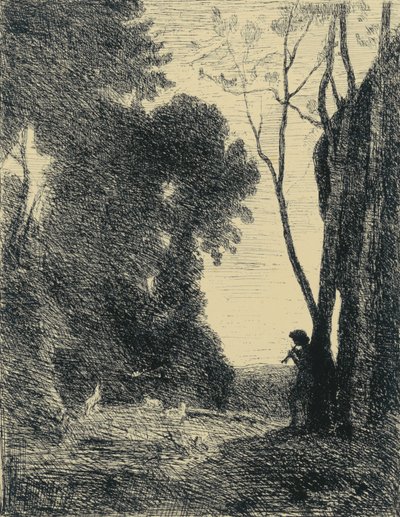 The Little Shepherd, 2nd Plate by Jean Baptiste Camille Corot